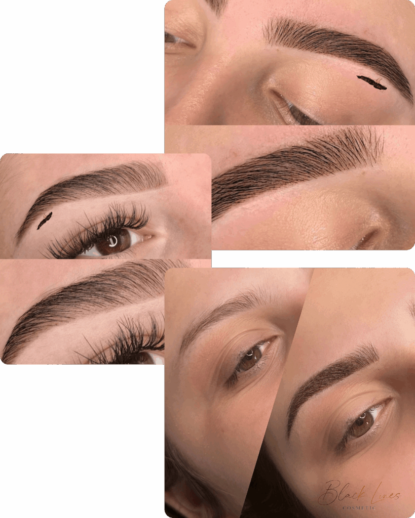 Black Lines Cosmetic Wimpern-collage